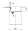Franke zlewozmywak jednokomorowy wbudowywany Fragranit+ Urban UBG 611-78 XL, czarny mat 114.0687.282