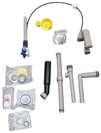 WYPRZEDAŻ: Geberit zestaw odpływowo-przelewowy Delta, do wanien niestandardowych i baterii podtynkowej 150.701.00.1