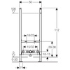 Geberit element montażowy do bidetu wiszący H112  Duofix 111.534.00.1