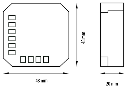 Engo przekaźnik ZigBee do systemu ENGO Smart, 1x12A, NO-COM EREL-12ZB