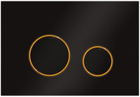 KK-POL przycisk spłukujący M11 V3, czarny mat/złoty 350/PPC/202-00-05