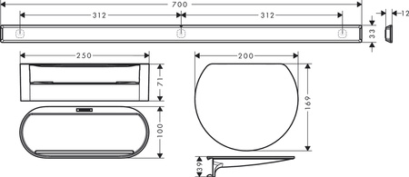 Hansgrohe zestaw do wanny, czarny matowy 27966670
