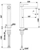 KFA bateria umywalkowa nablatowa stojąca NEON, chrom 5222-613-00