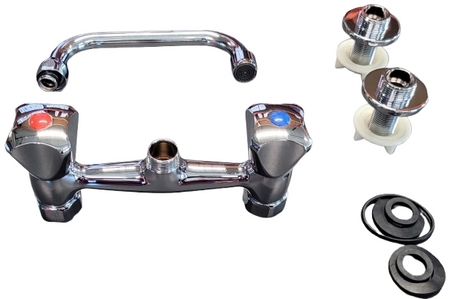 WYPRZEDAŻ: KFA bateria umywalkowa stojąca 2-otw. STANDARD L160 uchwyt czworokątny 301-310-00