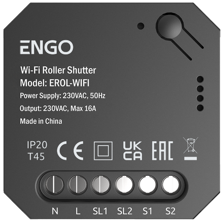 Engo sterownik rolet Wi-Fi do systemu ENGO Smart, podtynkowy EROL-WIFI