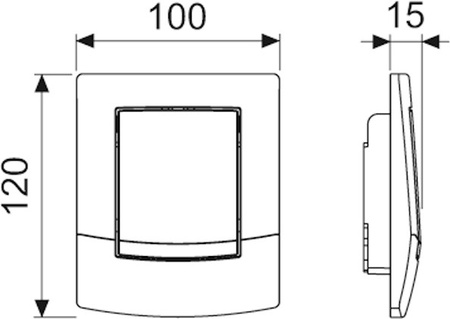 Tece TECEambia przycisk spłukujący do pisauru chrom połysk 9242126
