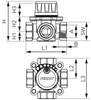 Ferro zawór mieszający 4-drogowy 1 1/4" GW ZMV43