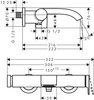 Hansgrohe bateria wannowa, natynkowa Vivenis, czarny mat 75420670