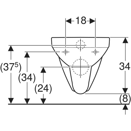 Geberit wisząca miska WC Selnova Square, lejowa 500.270.01.5