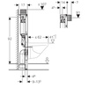 Geberit Duofix stelaż do WC, Omega, H98 111.030.00.1