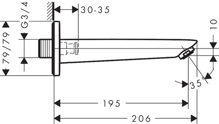 WYPRZEDAŻ: Hansgrohe wylewka wannowa Logis 71410000