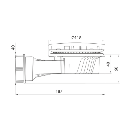 Wirquin odpływ brodzikowy Slim+, fi90, złoty 30724969
