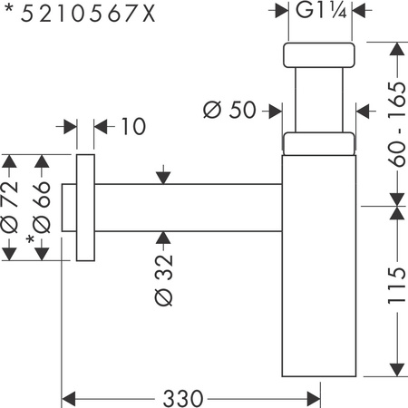 Hansgrohe syfon ozdobny Flowstar S 52105990