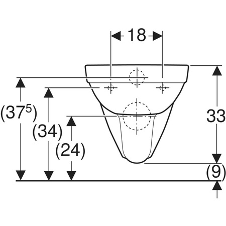 Geberit wisząca miska WC Selnova, lejowa 500.260.01.7