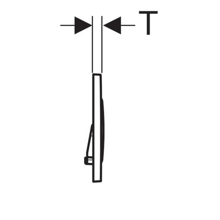 WYPRZEDAŻ: Geberit przycisk uruchamiający Sigma 20, przedni, czarny mat, easy-to-clean 115.882.16.1