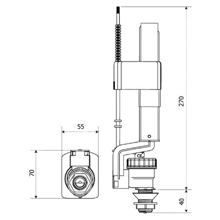 KK-POL zawór napełniający ZND 3/8'' ABS ZND/112