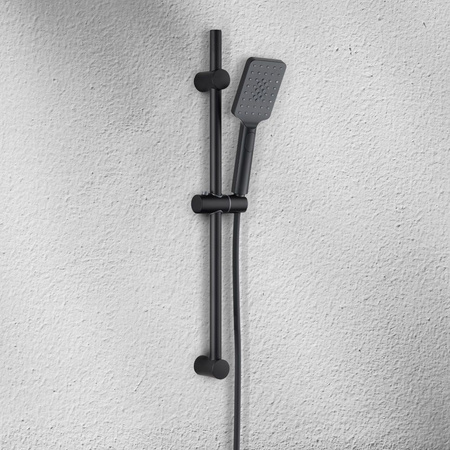 Invena zestaw natryskowy na drążku Nyks, czarny AU-32-Z04-G