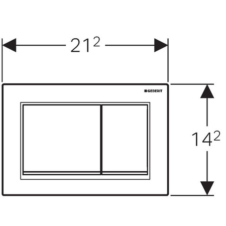 Geberit przycisk Omega 30 chrom, chrom mat-bł-chrom 115.080.KH.1