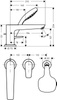 Hansgrohe bateria Talis E wannowa 3-otworowa do montażu na brzegu wanny, element zewnętrzny 71731000
