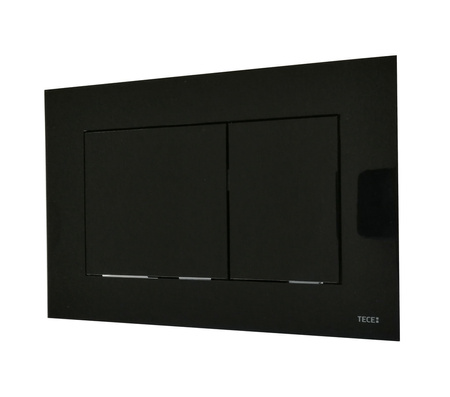 Zestaw stelaż Tece podtynkowy do WC z przyciskiem (czarny połysk) + miska WC z deską Lavita S004