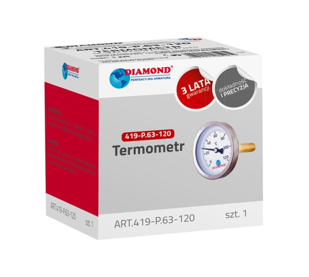 Diamond termometr TYP: 419 40 mm tył ART.419-P.40-120
