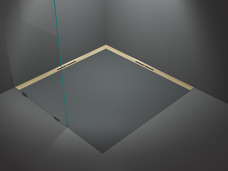 Kessel Linearis Infinity 60 z mechanicznym syfonem megastop, szczotkowana powierzchnia brąz, 800 mm 45304.08