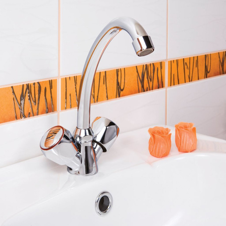 Invena bateria umywalkowo-kuchenna Modena, chrom BU-11-F0S-L