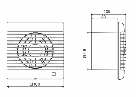 Venture wentylator łazienkowy Decor 200CHZ 230V, 50HZ 40020475