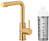 KFA bateria kuchenna z filtracją wody Duero Pure Basic, brushed gold + zestaw filtrujący Profine Silver S 6623-914-31