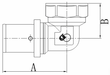 Diamond kolano zaprasowywane, KOL-DZ, PEX-AL-PEX z mosiądzu 1/2"x16 FZZ-005.1/2X16.KOL-D