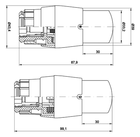 Vario Term głowica termostatyczna Prestige GS.04-106C click RA-N biała błyszcząca 000M638A106