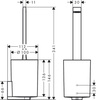 Hansgrohe szczotka toaletowa z pojemnikiem czarny mat 27927670