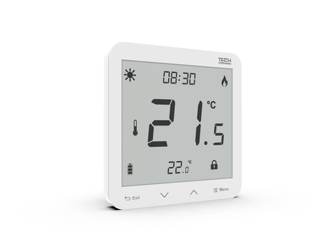 Tech sterownik ST-297V3 pokojowy dwustanowy podtynkowy (3 mm szkło) biały ST297V3WH