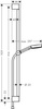 Hansgrohe zestaw prysznicowy 105 3jet Relaxation z drążkiem 90 cm, czarny matowy 24170670