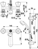 KFA bateria wannowa dwuotworowa stojąca STANDARD 305-312-00