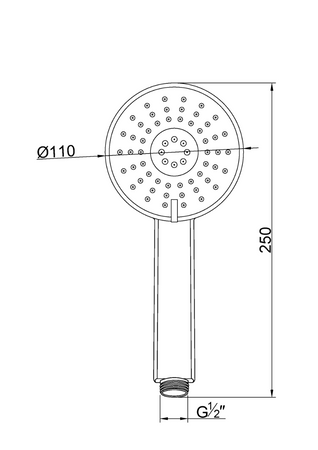 Invena słuchawka natryskowa Dafni chrom AS-02-002