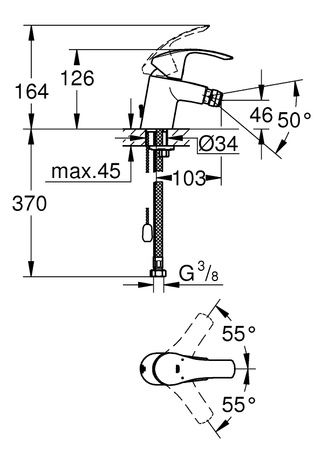 Grohe bateria bidetowa rozmiar S Eurosmart, chrom 32927002
