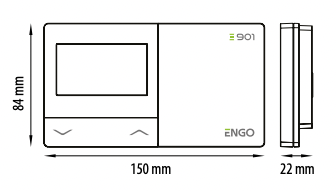 Engo programowany, przewodowy regulator temperatury E901