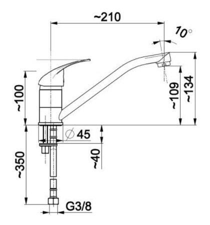 KFA bateria zlewozmywakowa stojąca JASPIS 543-915-00