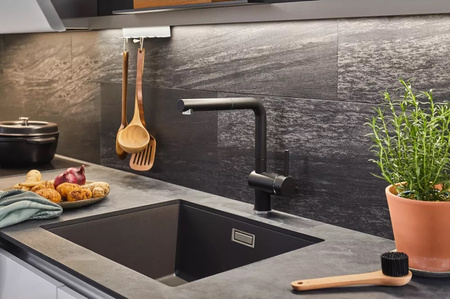 Blanco bateria kuchenna LINUS czarny mat 525806