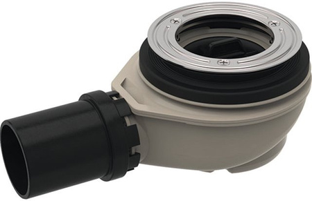 Geberit zestaw odpływowy do brodzików, d90, H80 h50 z pokrywą odpływu w kolorze czarny mat, wysokość zasyfonowania 30/50 mm SG001