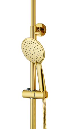 Invena zestaw prysznicowy z deszczownicą i baterią termostatyczną Gold, złoty AU-16-009-X