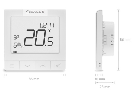 Salus ultra-cienki podtynkowy regulator OpenTherm, 230V WQ610