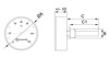Diamond termometr TYP: 419 40 mm tył ART.419-P.40-120
