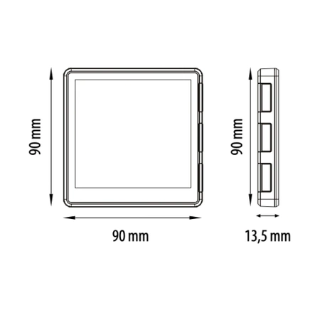 Engo natynkowy, akumulatorowy, internetowy regulator temperatury ZigBee, biały EONE-BATW