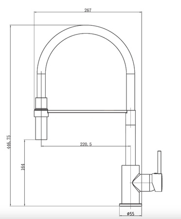 Invena bateria zlewozmywakowa KAMELEON, czarna BZ-29-L04