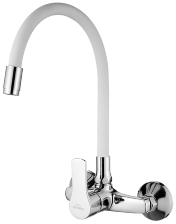 Invena bateria kuchenna ścienna Verso, biały/chrom BC-82-E2S-L