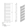 Radeco grzejnik łazienkowy dekoracyjny BRUNO Kolor 4 1590x500x50, biały BRUNOKOLOR4RAL9016