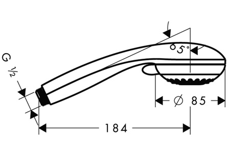 Hansgrohe główka natrysku Crometta 85 Variojet dn15 28562000