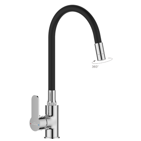 Invena bateria kuchenna Ksanti, chrom/czarny BZ-37-008-L